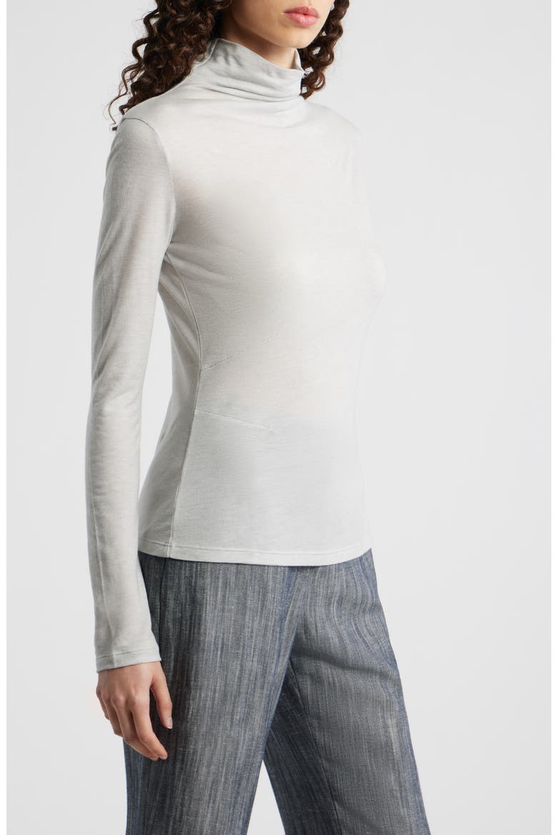 Elavu Turtleneck Top, Alternate, color, SILVER GREY MELANGE