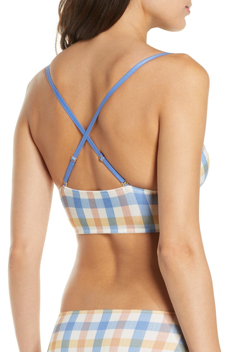 Longline Bralette, Alternate, color, RAINBOW CHECK