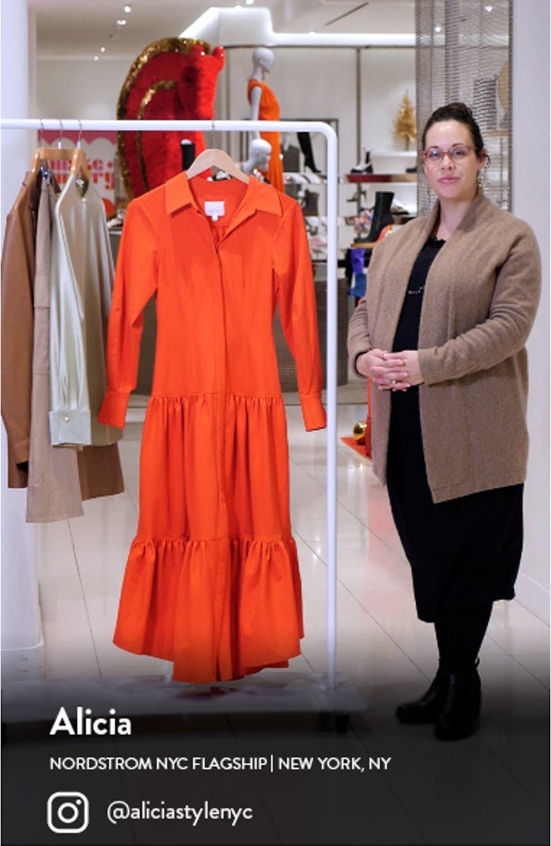 Foy Long Sleeve Shirtdress, sales video thumbnail