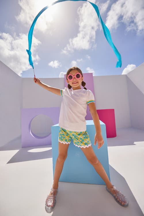 Bisby Kids' Ricrac Tee In Zest