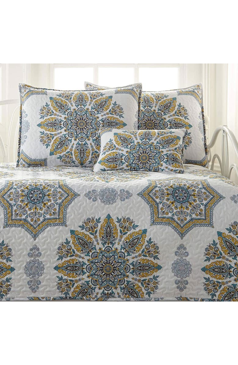 SOUTHSHORE FINE LINENS Modern Printed Duvet Cover Set, Main, color, Aqua