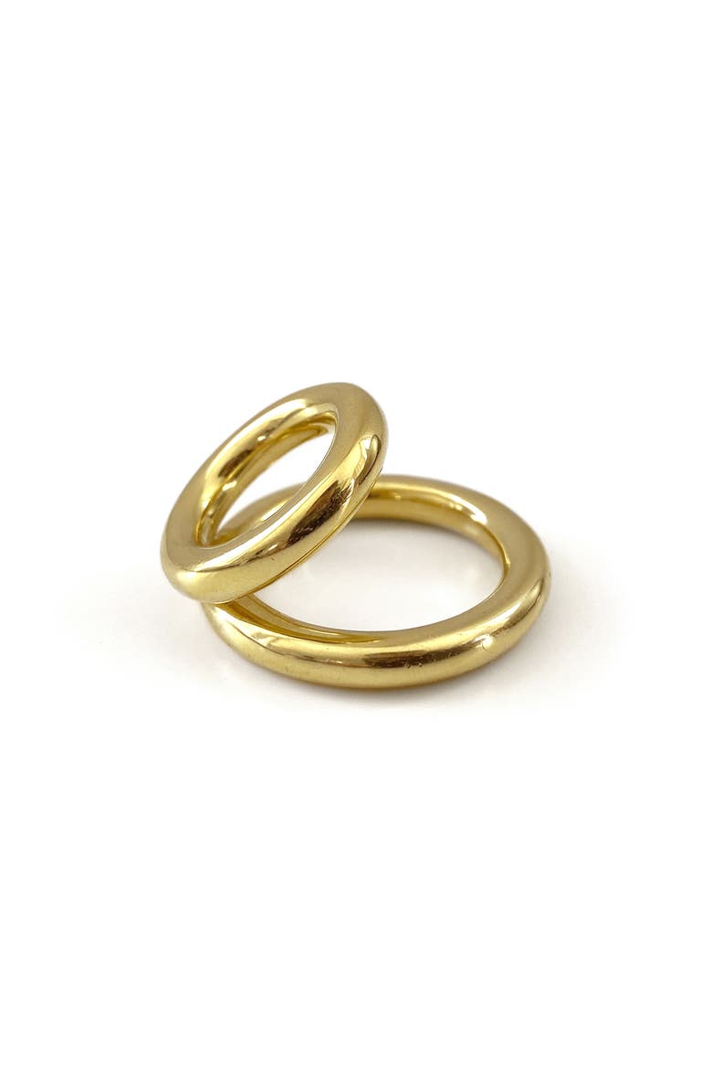 Lenny Set of 2 Pinky Rings, Main, color, GOLD