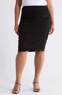 Renee C Side Ruched Skirt