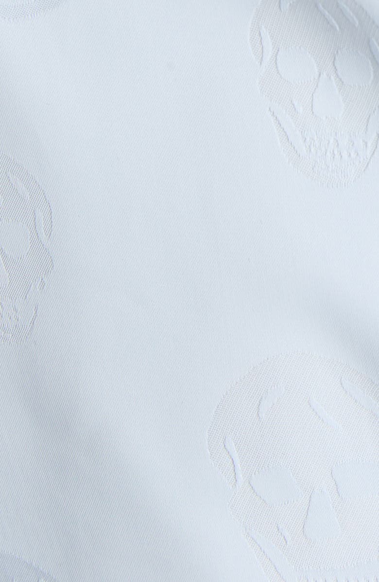 McQueen Skull Jacquard Drawstring Shorts, Alternate, color, Turquoise Blue