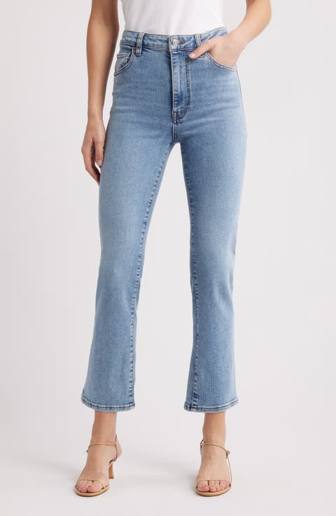 The Pencil Crop High Waist Ankle Slim Straight Leg Jeans