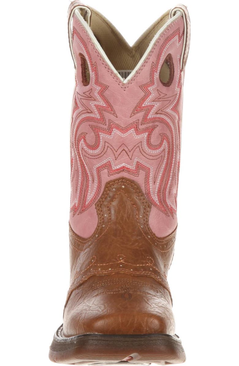 DURANGO Lil' Little Kids' Western Boot, Alternate, color, Tan And Pink