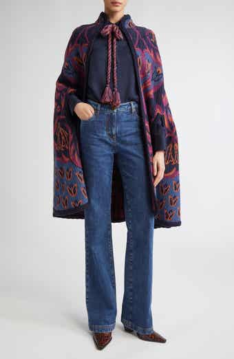 Wool Blend Knit Cape