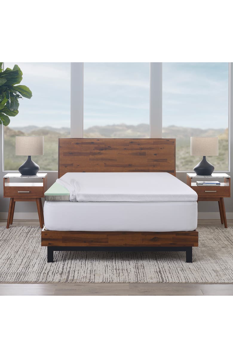 ELLA JAYNE HOME Ella Jayne 3-Inch Memory Foam Mattress Topper, Main, color, White