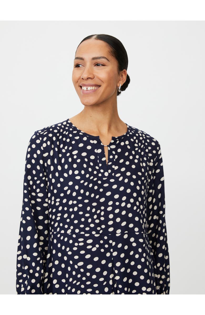 Masai Copenhagen MaNexora Polka Dot Midi Dress, Alternate, color, Navy Blazer