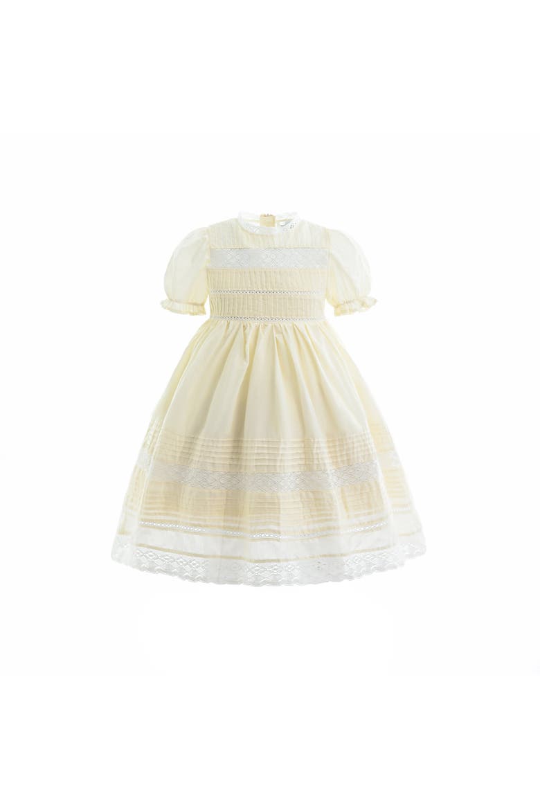 London Pleated Dress, Alternate, color, Cream