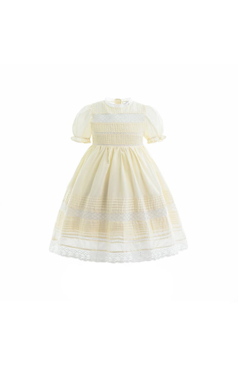 Sweet Cactus London Pleated Dress, Alternate, color, Cream