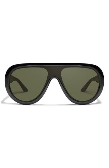Quay Set List 134mm Aviator Sunglasses In Black