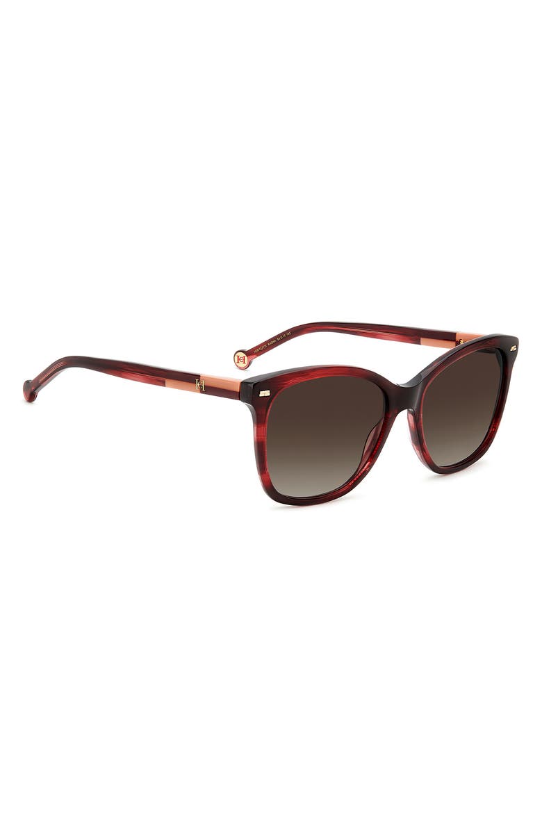 Carolina Herrera 54mm Cat Eye Sunglasses, Alternate, color, Burgundy Horn