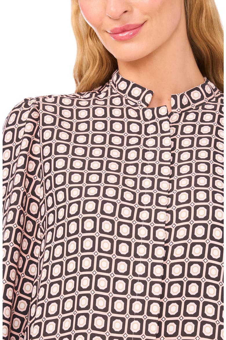 Sabrina Mixed Scarf Print Long Sleeve Dress, Alternate, color, BLUSHING BRIDE