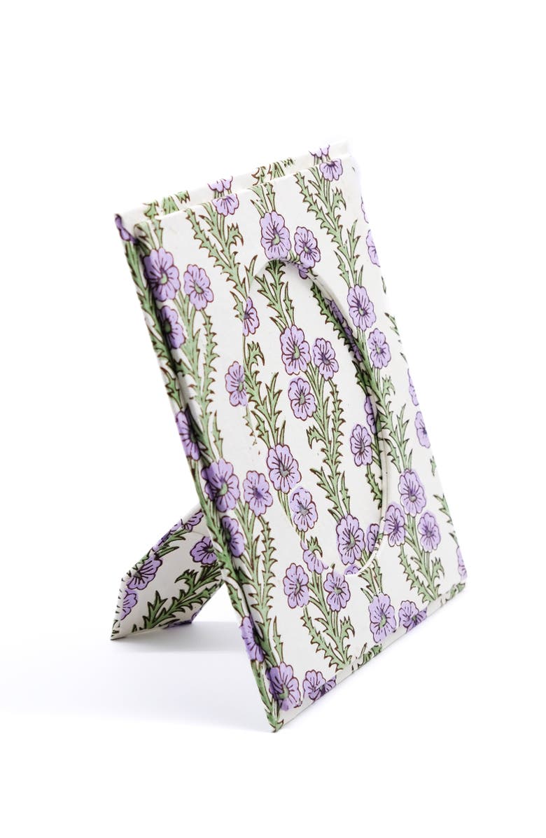 Inner Child Purple Forget-Me-Not Picture Frame with Oval Opening, 4x6, Main, color, Purple