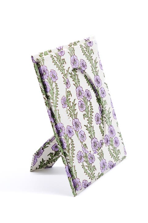 Purple Forget-Me-Not Picture Frame with Oval Opening, 4x6