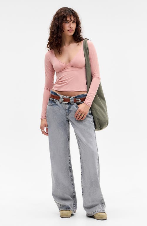 Bdg Urban Outfitters Je T'aime Long Sleeve Top In Pink