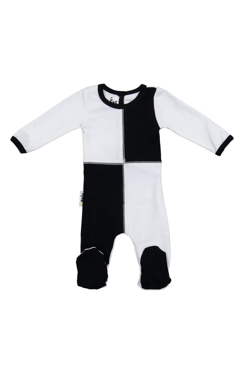 Manière Patchwork Footie, Main, color, Black