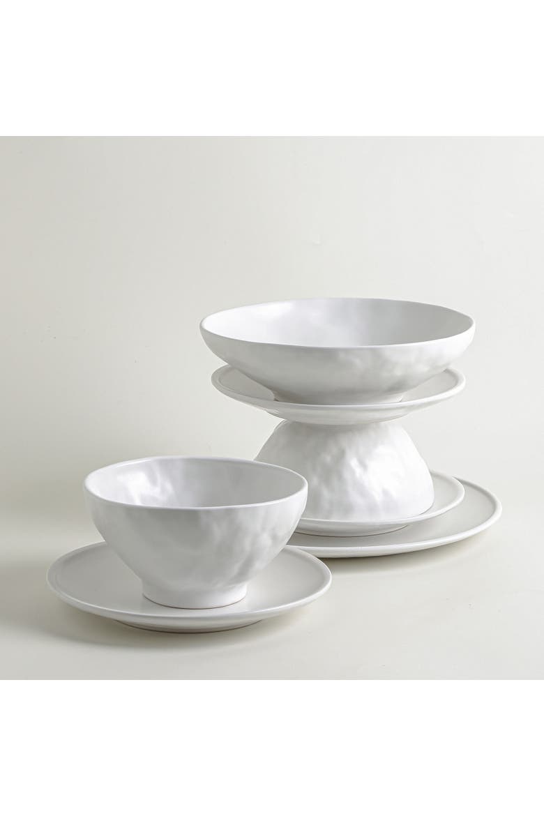 NENDO Stoneware 16-Piece Dinnerware Set, Alternate, color, White