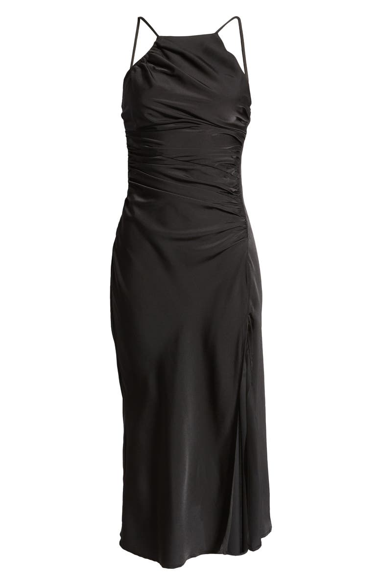 ASTR the Label Halter Neck Satin Maxi Dress, Alternate, color,