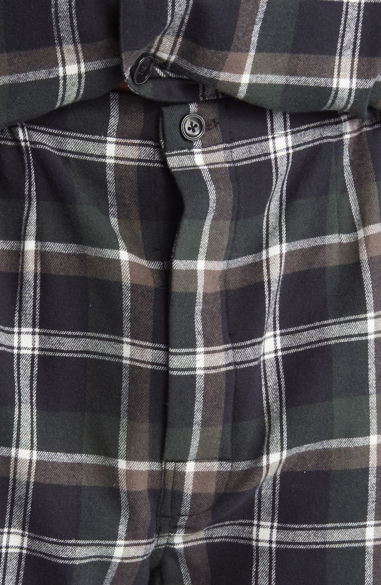 Majestic International Holiday Homecoming Cotton Flannel Pajamas, Alternate, color, Green