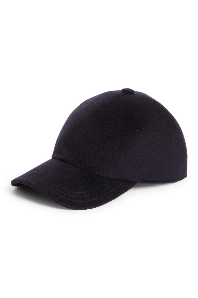 Caspian Cashmere Baseball Cap, Main, color, DARK NAVY