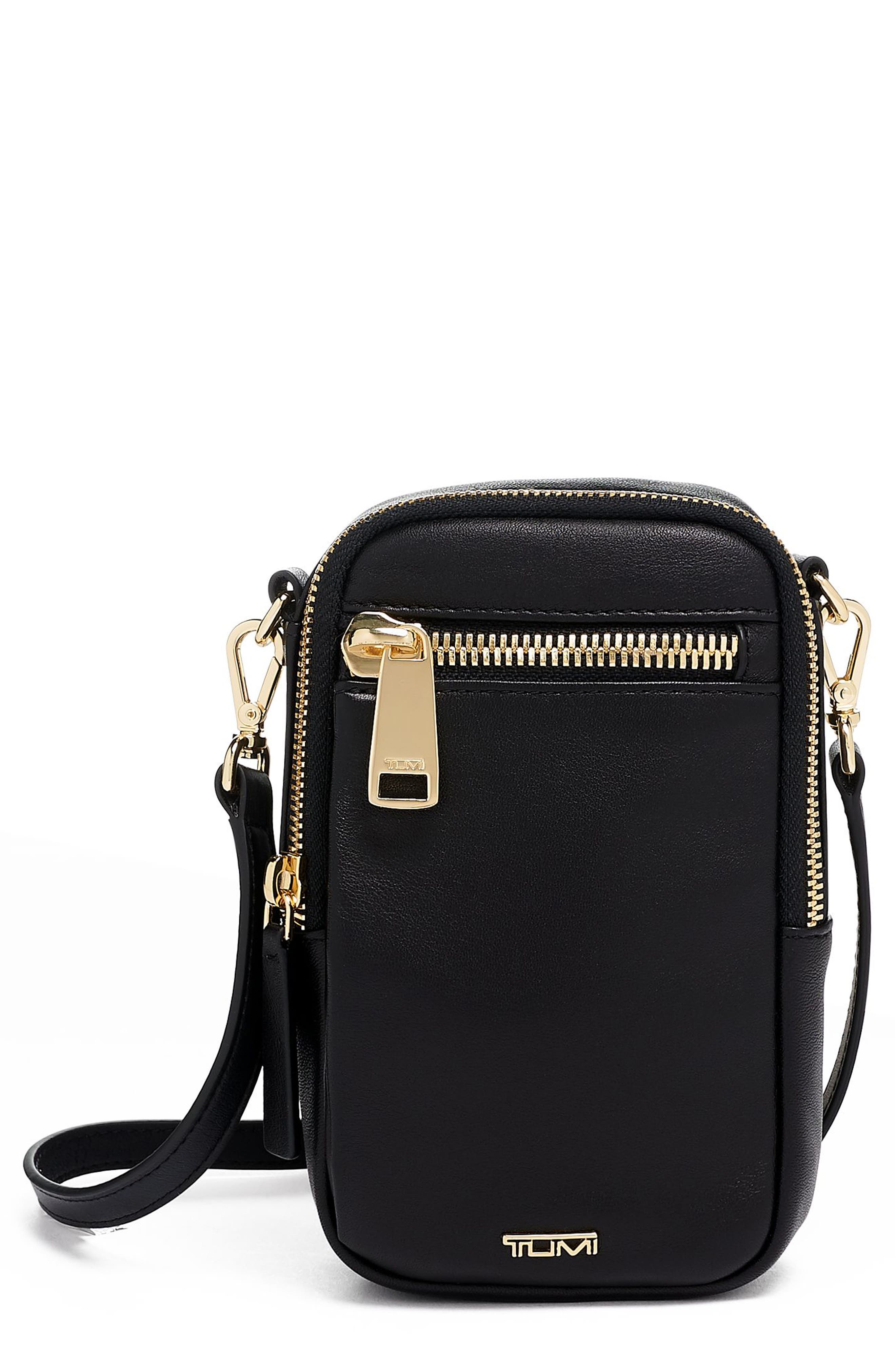 TUMI Katy Leather Crossbody Bag, Main, color, 
