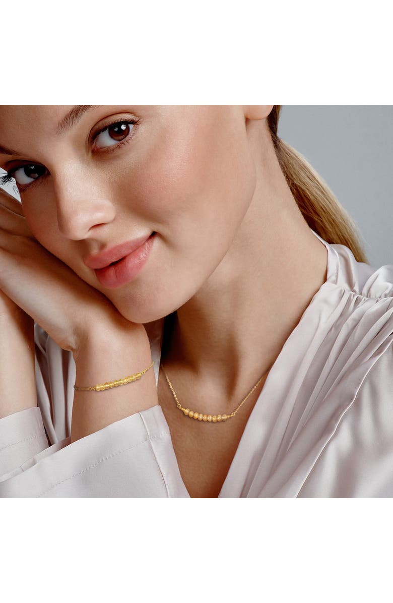 DELMAR Beaded Citrine Bracelet & Necklace Set, Alternate, color, Yellow Gold/ Citrine