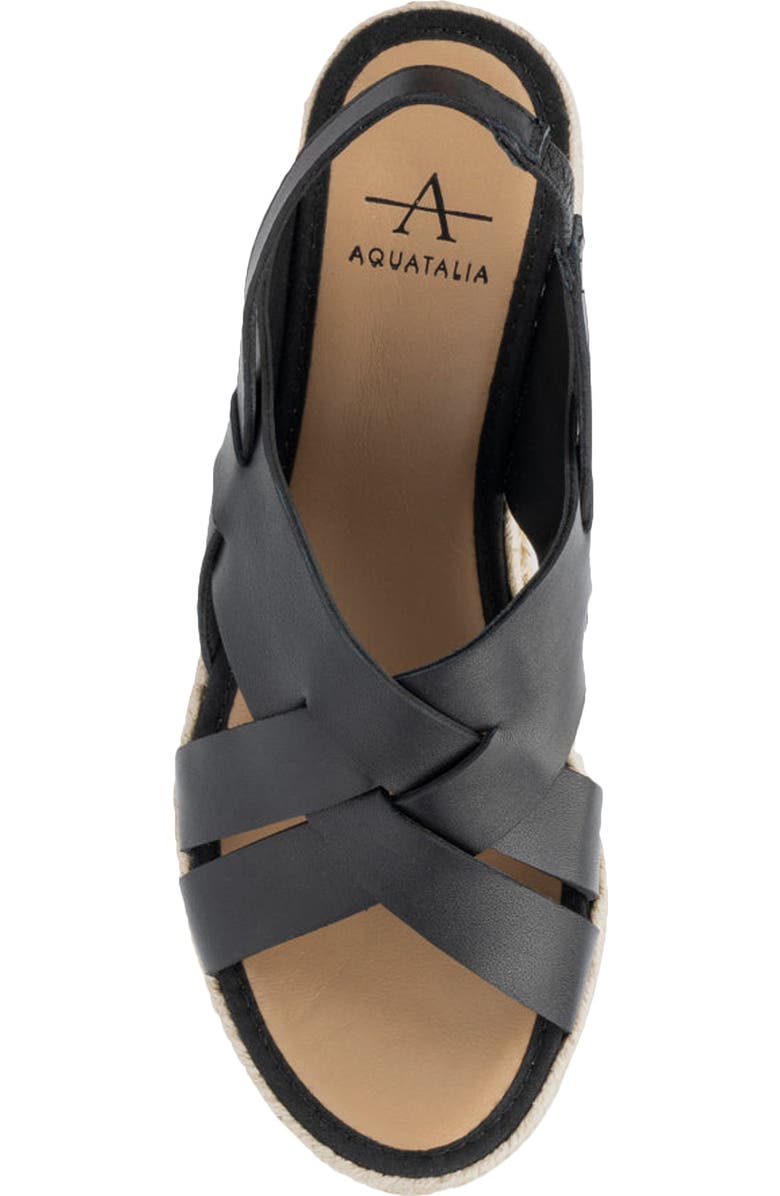 Aquatalia Amaya Water Repellent Slingback Espadrille Wedge Sandal, Alternate, color,