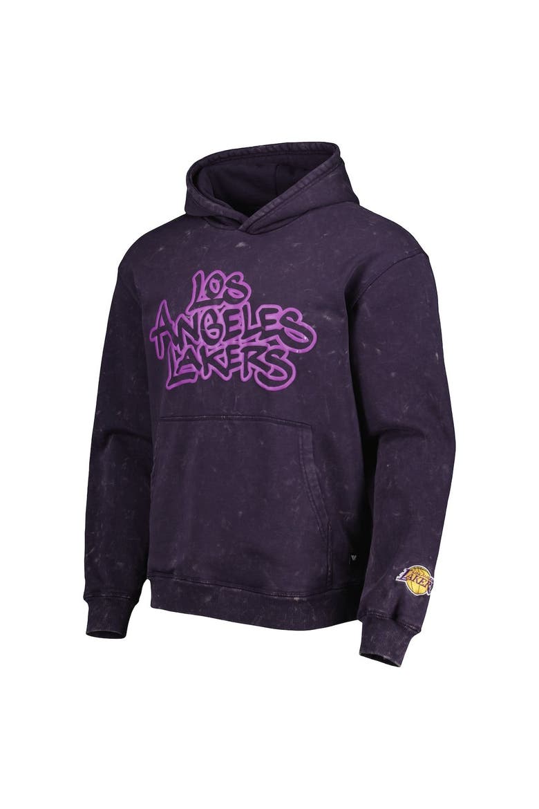 Unisex The Wild Collective Purple Los Angeles Lakers Tonal Acid Wash Pullover Hoodie, Alternate, color, Purple