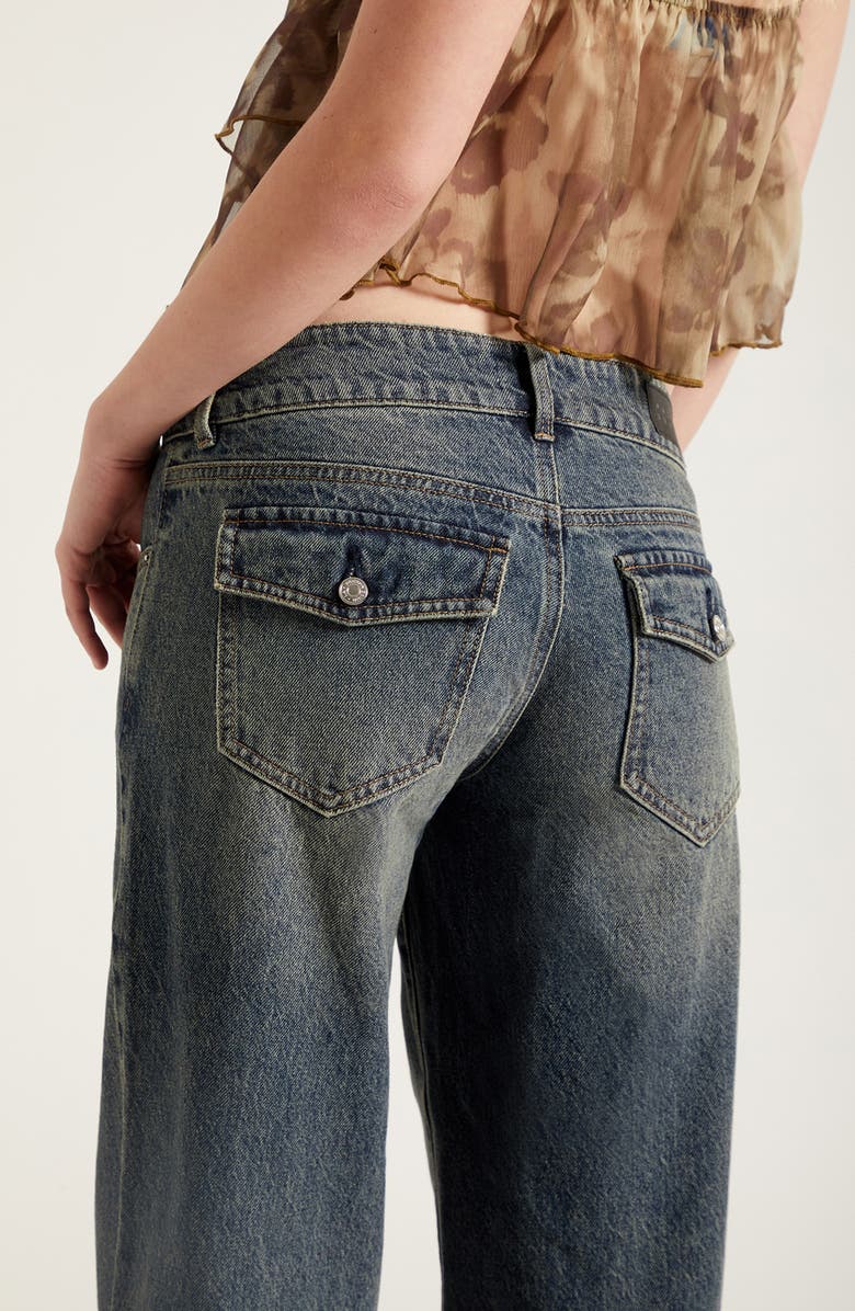 PacSun Zoe Girlfriend Jeans, Alternate, color, Dark Indigo