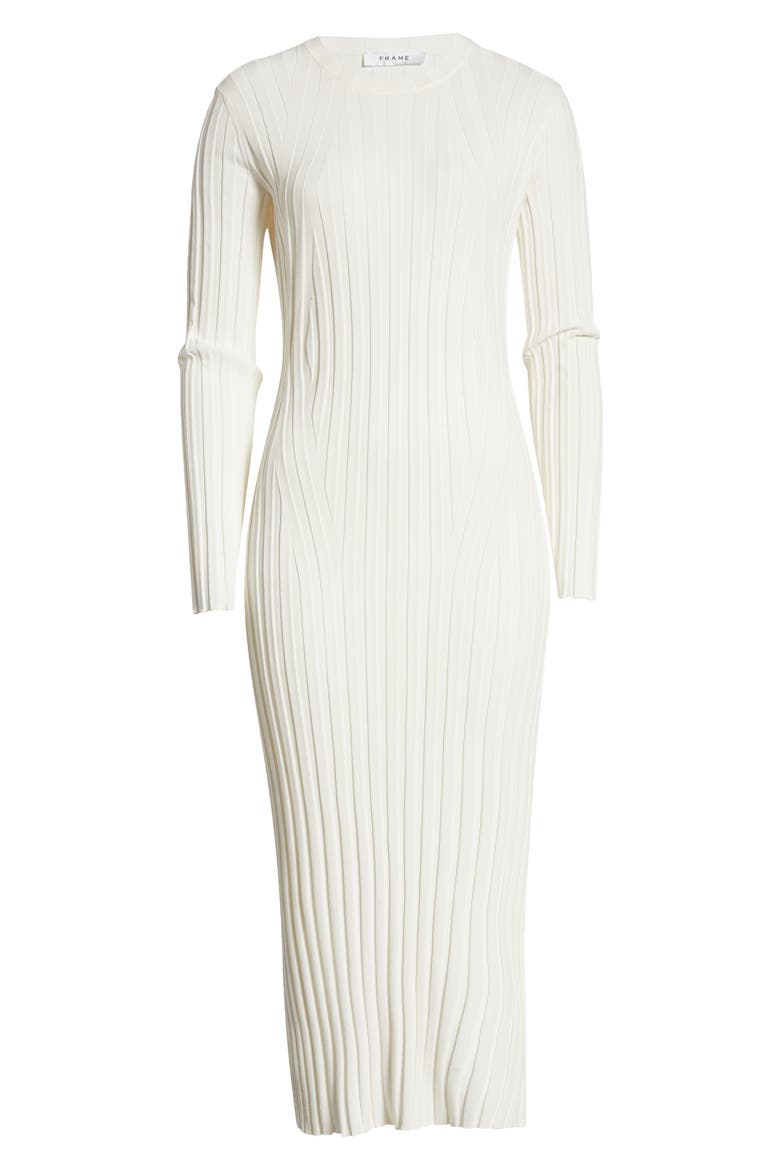 Long Sleeve Rib Maxi Sweater Dress, Alternate, color, OFF WHITE