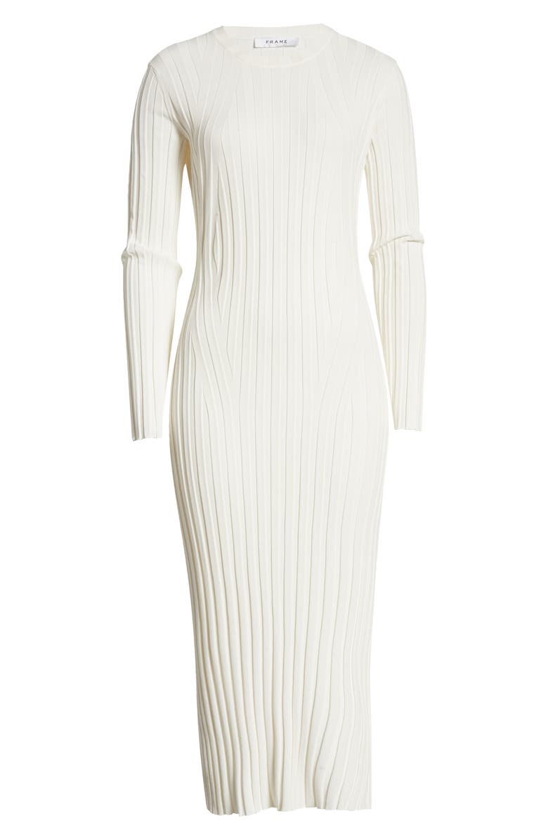 FRAME Long Sleeve Rib Maxi Sweater Dress, Alternate, color, 
