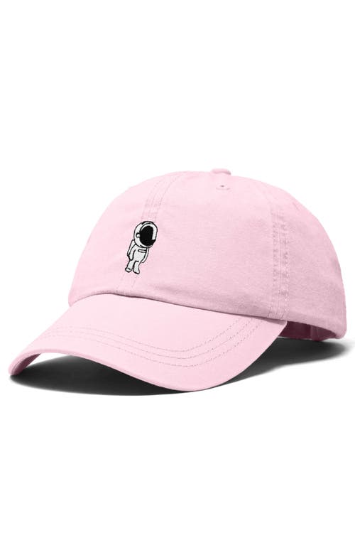 Dalix Astronaut Embroidered Space Hat In Washed Pink