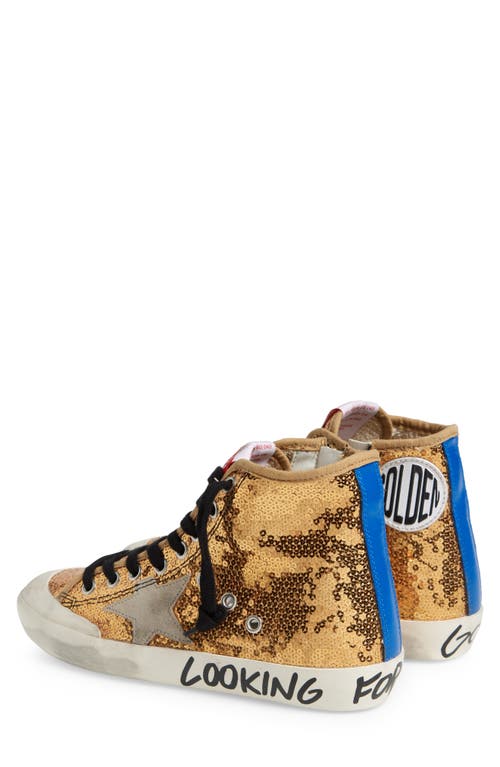 Golden Goose Francy Penstar Sequin High Top Sneaker In Gold/ice/bluette
