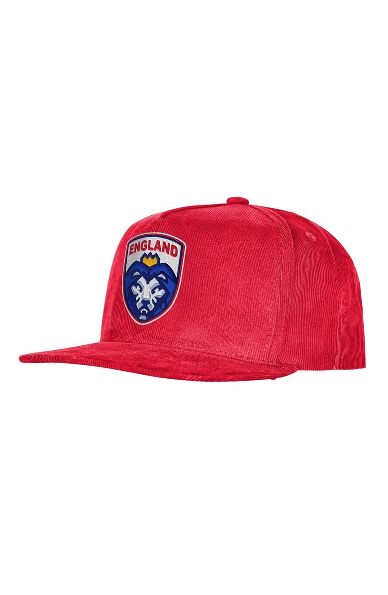 Outerstuff Men's Outerstuff Red England National Team FIFA World Cup 2026 Corduroy Snapback Hat, Main, color, Red