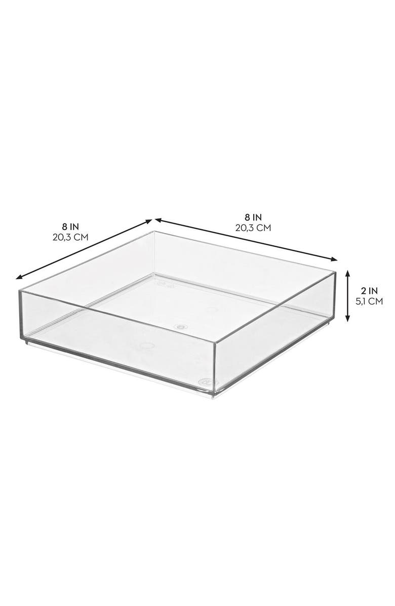iDesign Plastic Makeup Drawer Organizer Tray - Set of 4 - Clear, Alternate, color, Clear