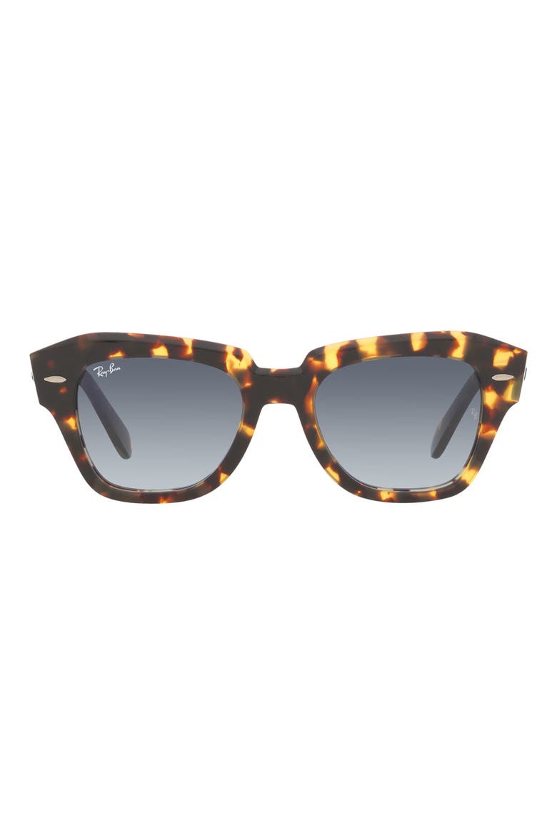 State Street 52mm Sunglasses, Main, color, YELLOW HAVANA/ LIGHT BLUE GREY