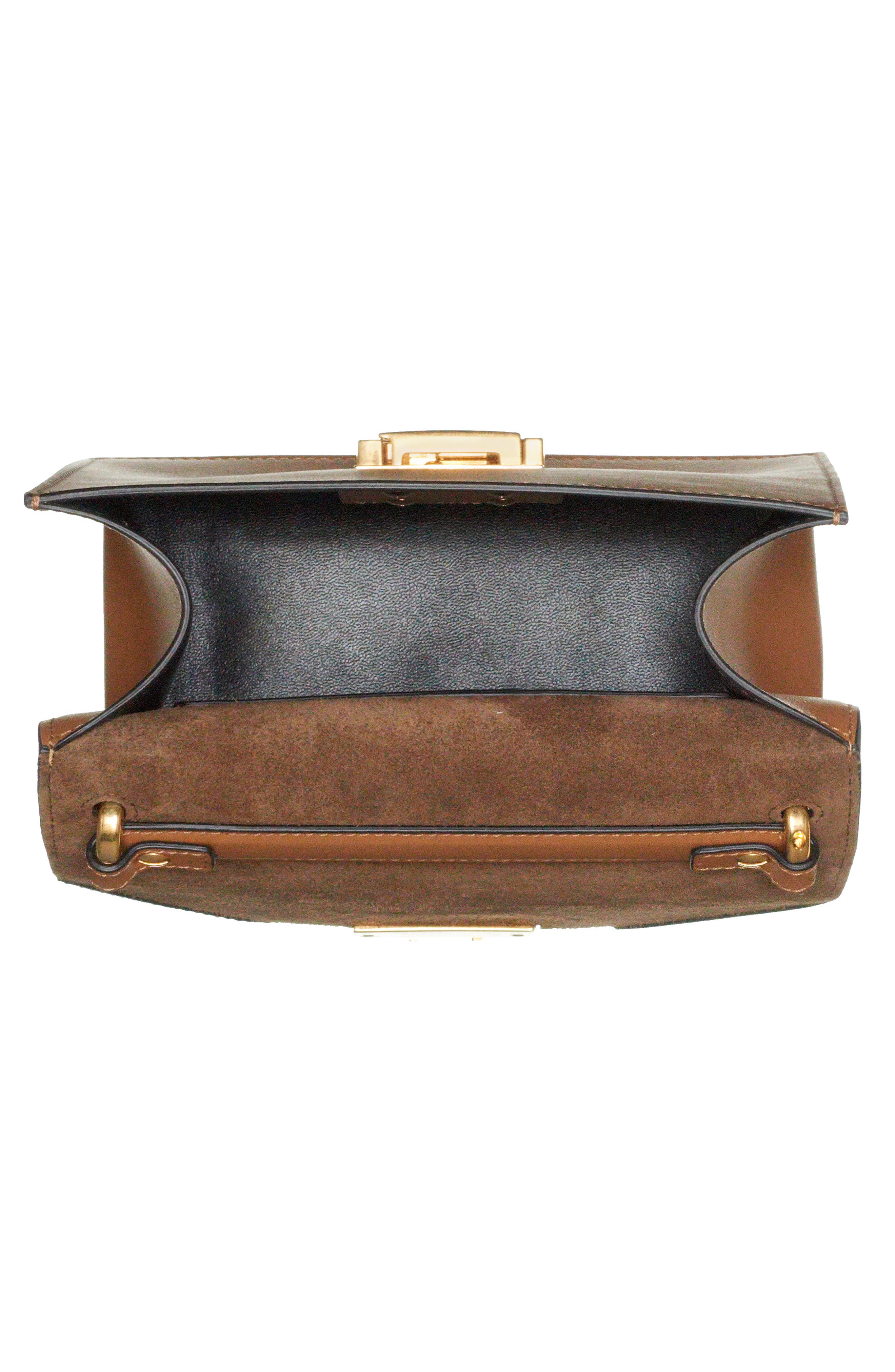 Fendi Small Kan U Leather Shoulder Bag, Alternate, color, 