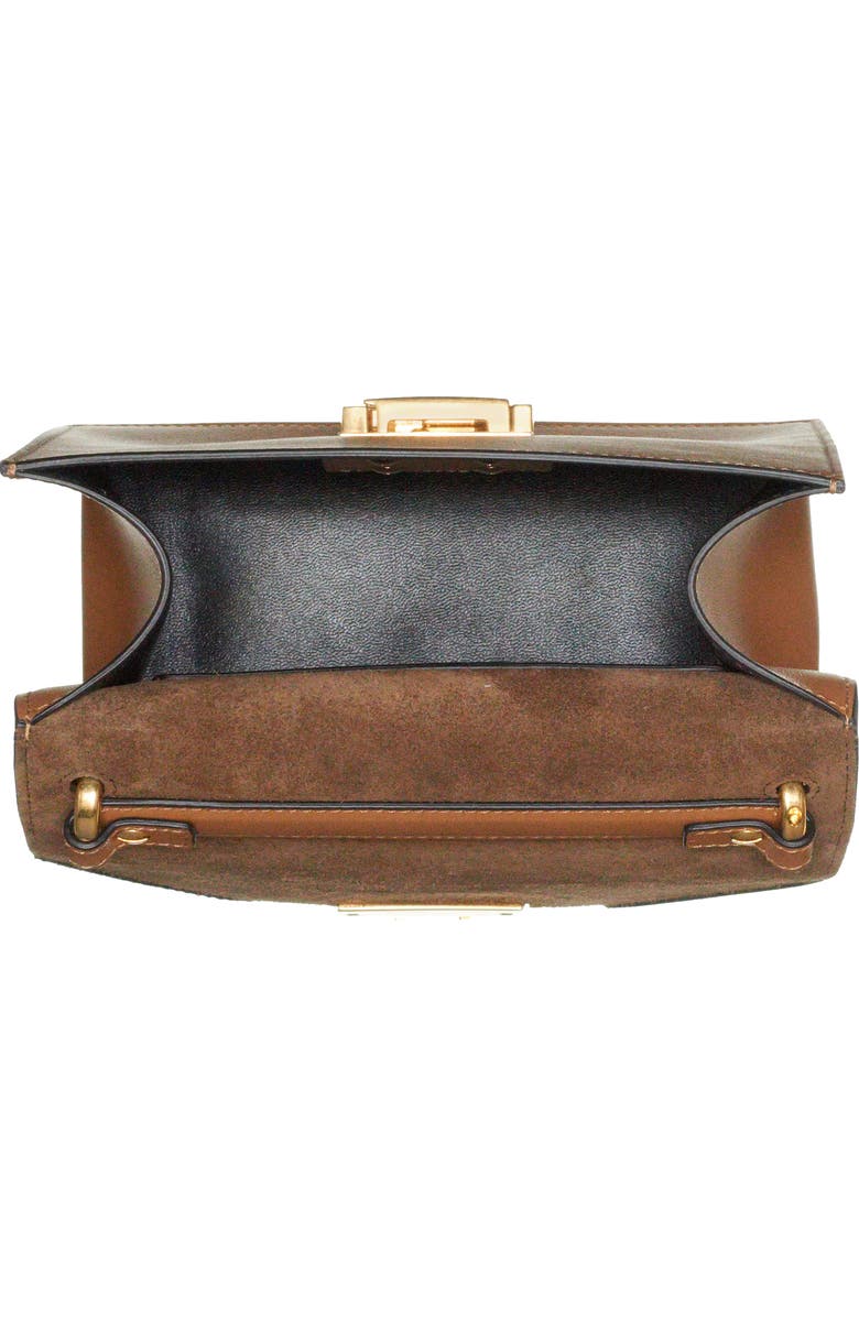 Fendi Small Kan U Leather Shoulder Bag, Alternate, color,