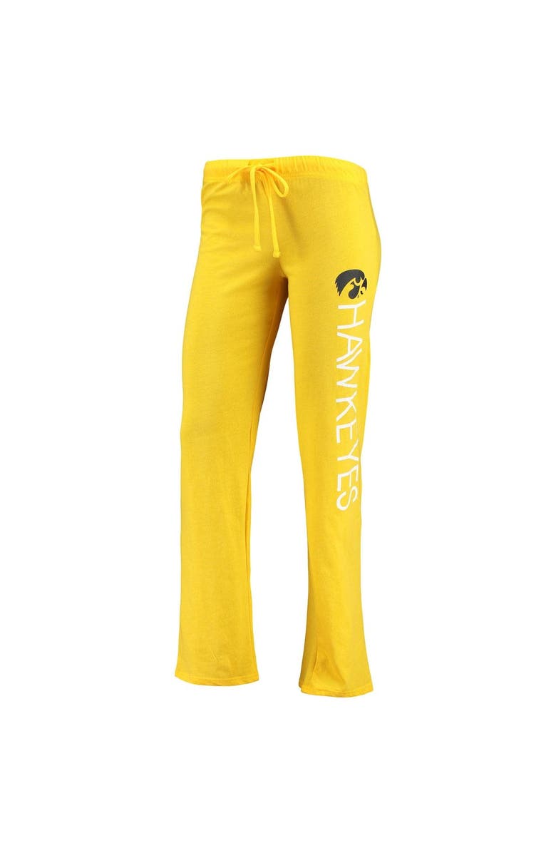 CONCEPTS SPORT Women's Concepts Sport Black/Gold Iowa Hawkeyes Team Tank Top & Pants Sleep Set, Alternate, color, 