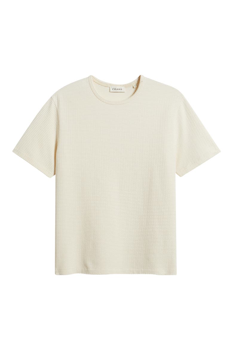 Jacquard Stripe T-Shirt, Alternate, color, CREAM