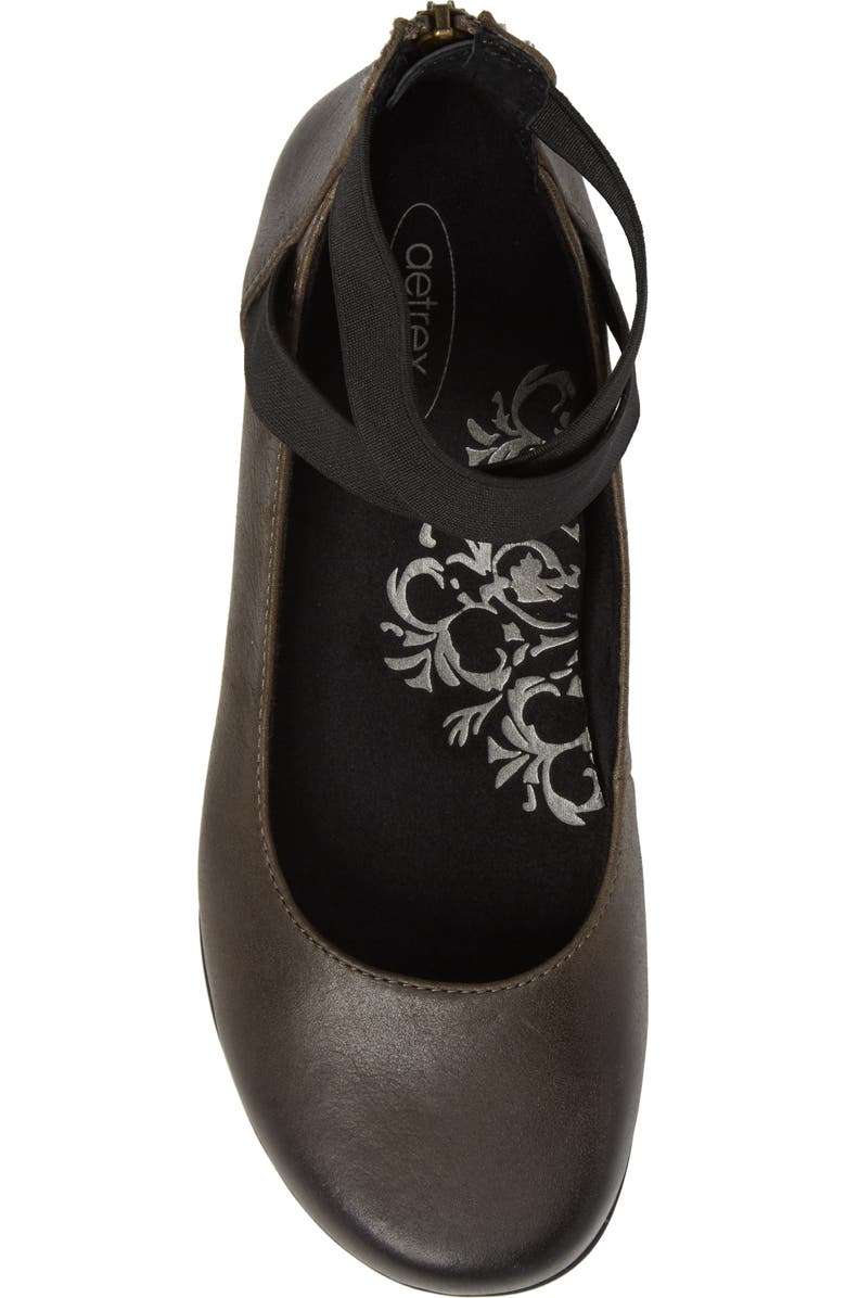 Aetrex 'Dakota' Ankle Strap Ballet Flat, Alternate, color,
