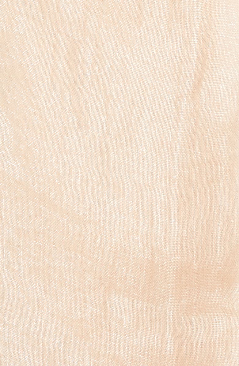 Akris Solid Laminated Gauze Fringe Scarf, Alternate, color,