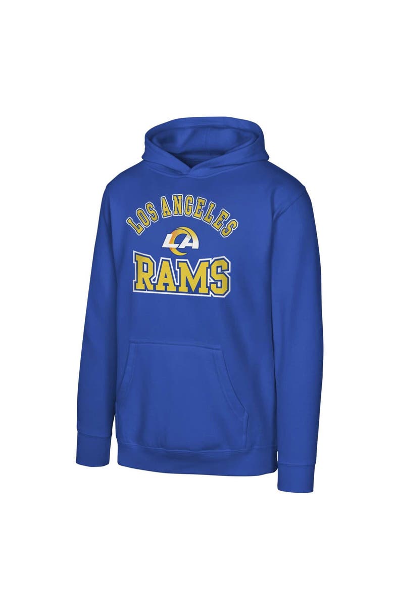 Outerstuff Youth Royal Los Angeles Rams Home Town Pullover Fleece Hoodie, Main, color, 