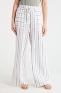 Splendid Stella Stripe Linen Blend Paperbag Pants