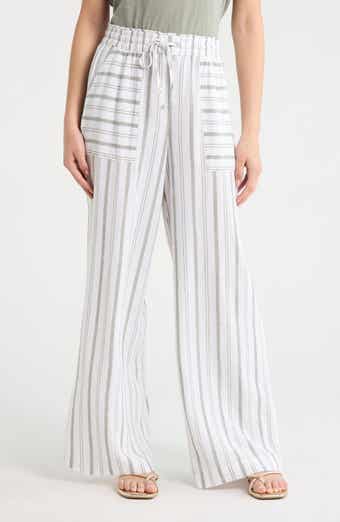 Stella Stripe Linen Blend Paperbag Pants