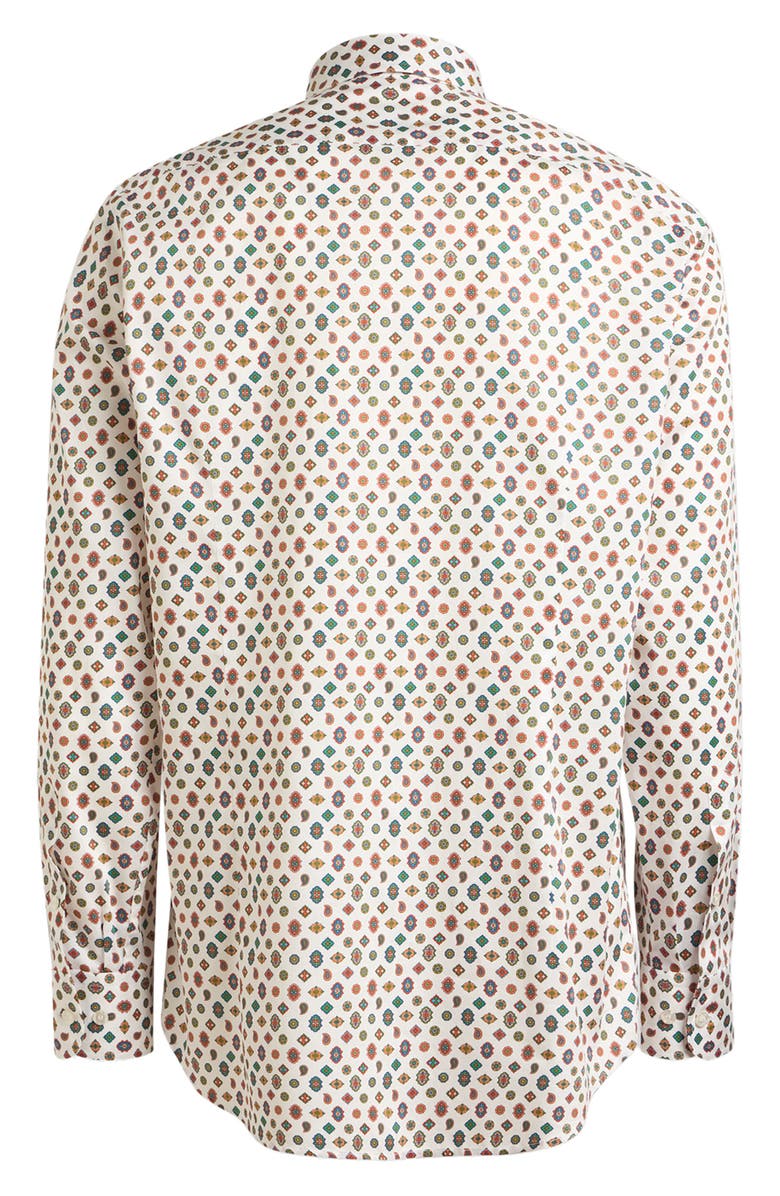 Etro Roma Cotton Muslin Dress Shirt, Alternate, color, Stampa F.do Bianco