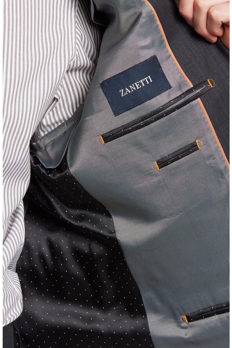 Tufo Solid Notch Collar Two Button Modern Fit Suit, Alternate, color, DARK GREY