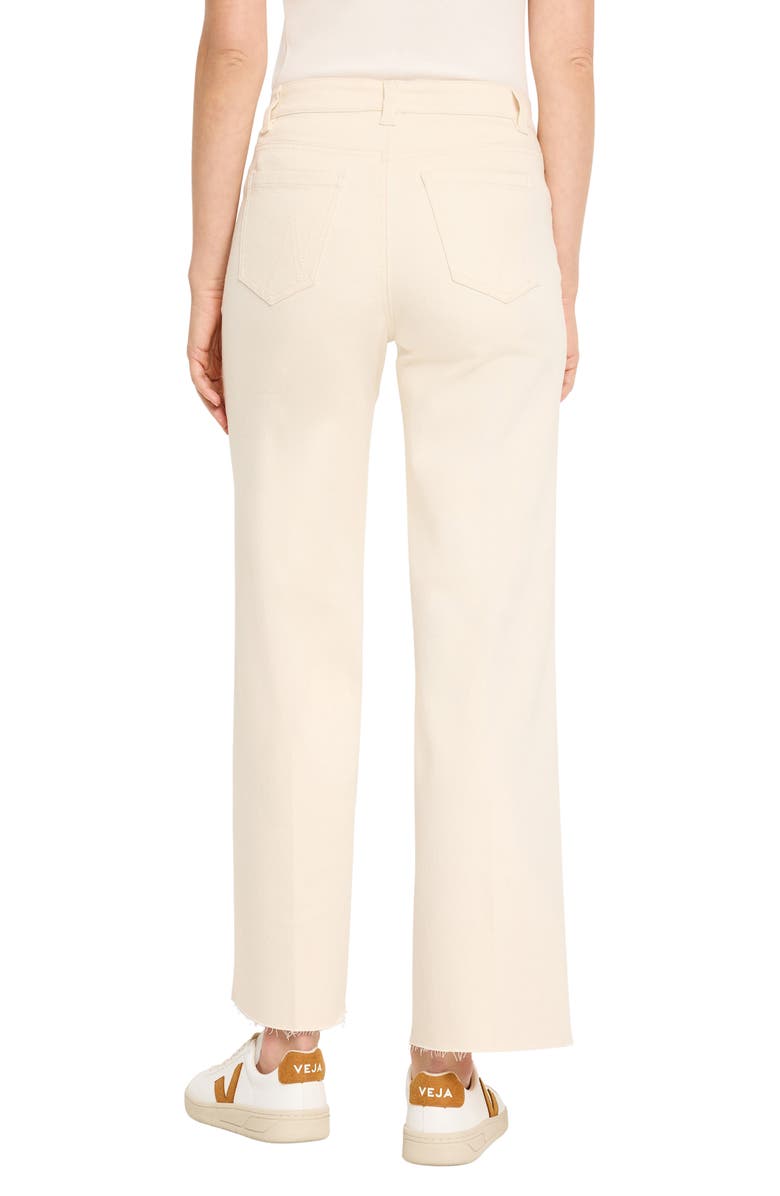 NIC+ZOE Weekend Raw Hem Mid Rise Ankle Wide Leg Jeans, Alternate, color, Canvas